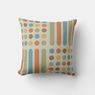 Midcentury Circles Lines Multicolored 1 Cushion