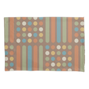 Midcentury Circles Lines Multicolored 2 Pillowcase