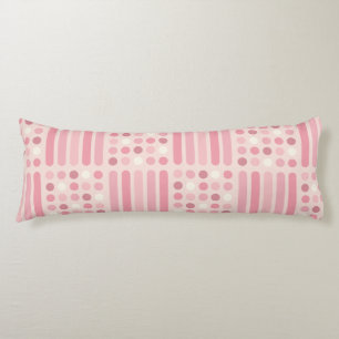 Midcentury Circles Lines Pink Vanilla Body Cushion