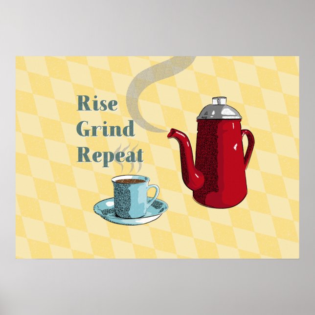 Midcentury Coffee Sign l Retro (Front)