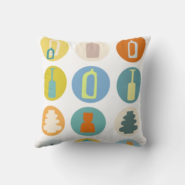 MidCentury Dots - Blanket Cushion (Back)