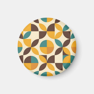 Midcentury Geometric Petal Pattern Magnet