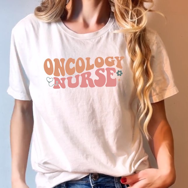 Midcentury Groovy Oncology Nurse T-Shirt (Creator Uploaded)