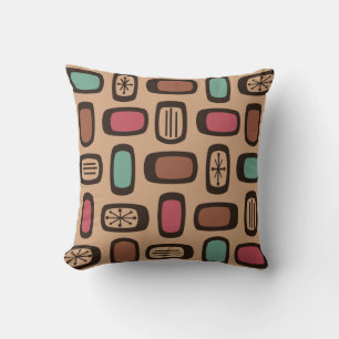 Midcentury MCM Rounded Rectangles Christmas Cookie Cushion