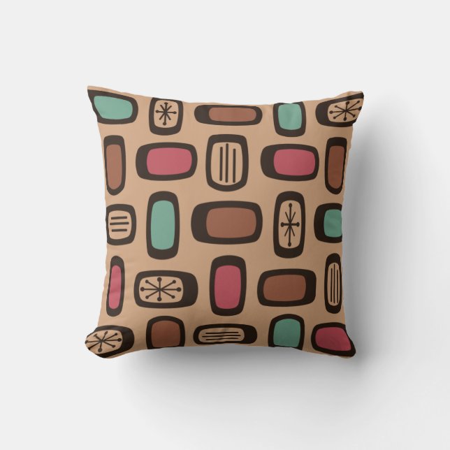 Midcentury MCM Rounded Rectangles Christmas Cookie Cushion (Front)