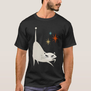 Midcentury Mid Century Cat Atomic Age Space Modern T-Shirt