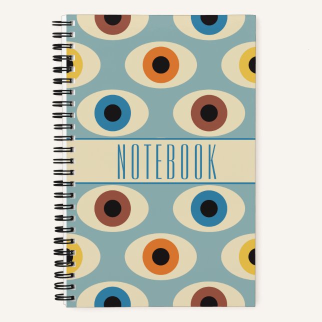Midcentury Minimalist Eyes  Notebook (Front)
