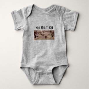 Midcentury Modern Architecture Baby Bodysuit