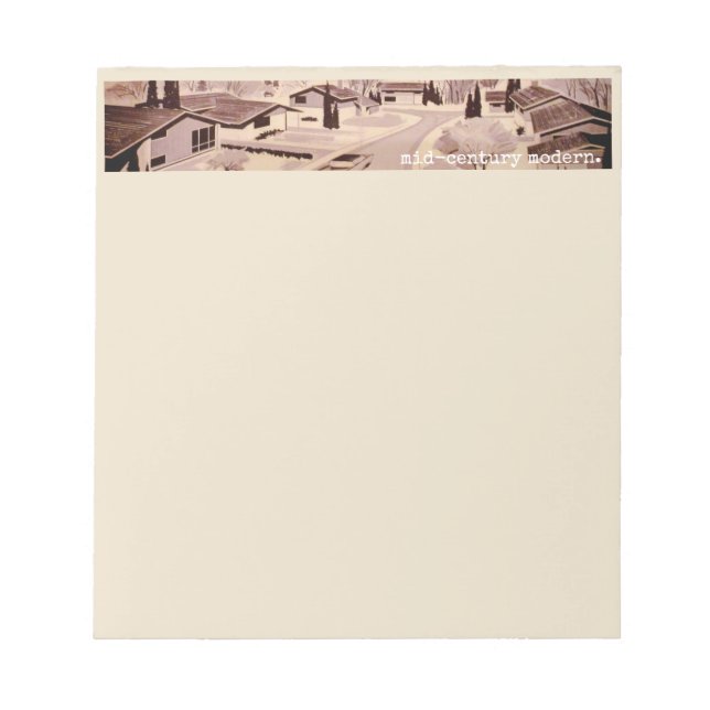 Midcentury Modern Architecture Notepad (Front)