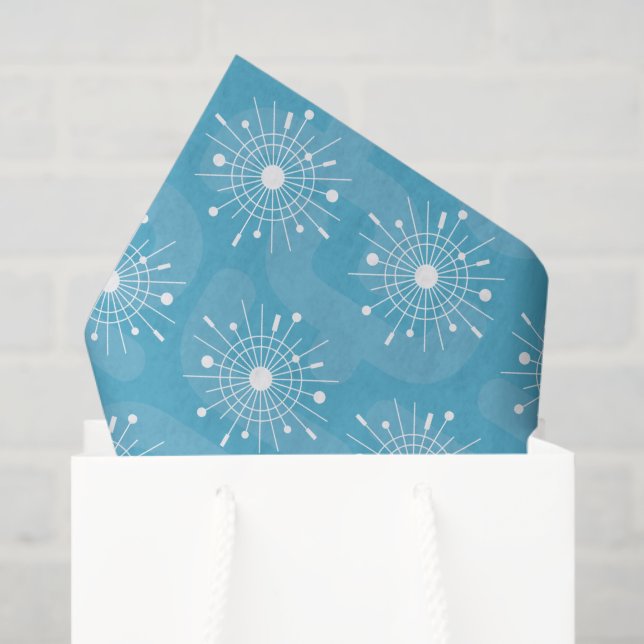 Midcentury Modern Christmas Snowflake Atomic MCM Tissue Paper (Gift Bag)