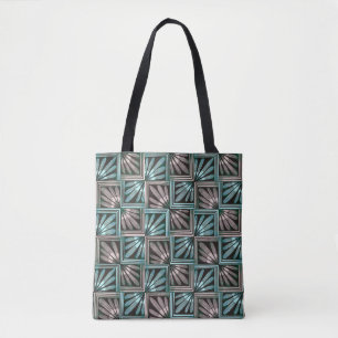 Midcentury Modern Geometric Petals Tote Bag