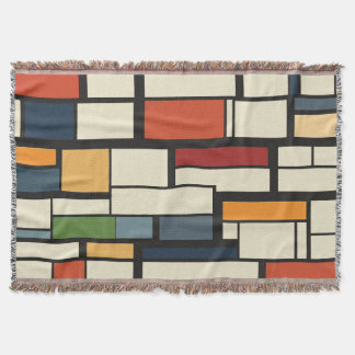 Midcentury Modern Geometric Throw Blanket