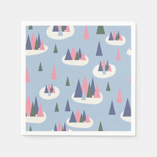 Midcentury Modern Holiday Napkin (Front)