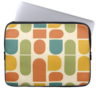 Midcentury Modern Organic Shapes Pattern Laptop Sleeve