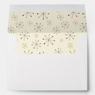 Midcentury Modern Retro Vintage Style Patterned Envelope