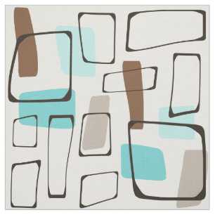 Midcentury Modern Shapes Fabric
