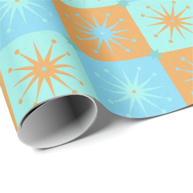 Midcentury Modern Starburst Gift Wrap (Roll Corner)