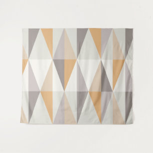 MidCentury Modern Triangles Orange Tapestry
