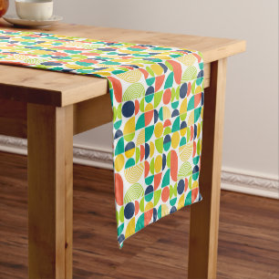 MidCentury Modern Vintage Retro Abstract Art  Short Table Runner
