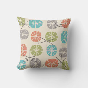 Midcentury Pattern Oblongs Colourful Multicolored Cushion