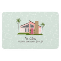 Midcentury Retro Pink House Address