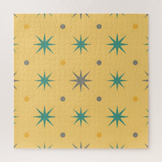 Midcentury Starburst Seamless Pattern Jigsaw Puzzle (Vertical)