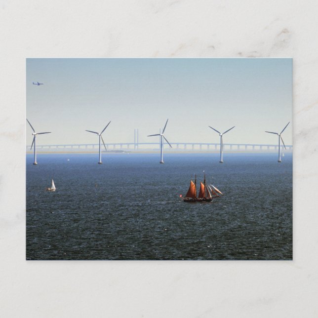 Middelgrunden Wind Farm, Oresund, Denmark Postcard (Front)