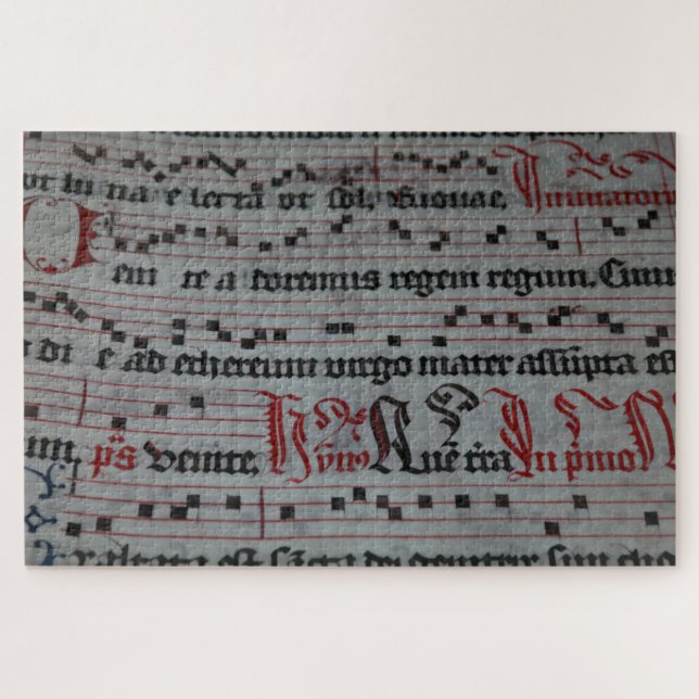 middle age sheet music puzzle (Horizontal)