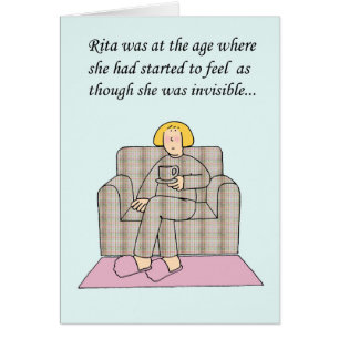 Middle Aged Invisible Woman Cartoon