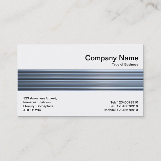 Middle Band - Chrome Tubes Business Card (Front)