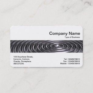 Middle Band - Concentric Rings - Chrome Business Card