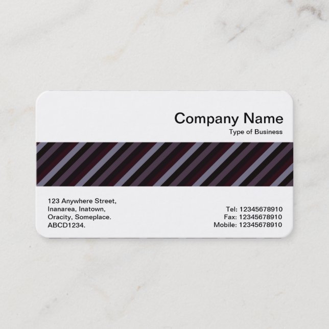 Middle Band - Dark Stripes Business Card (Front)