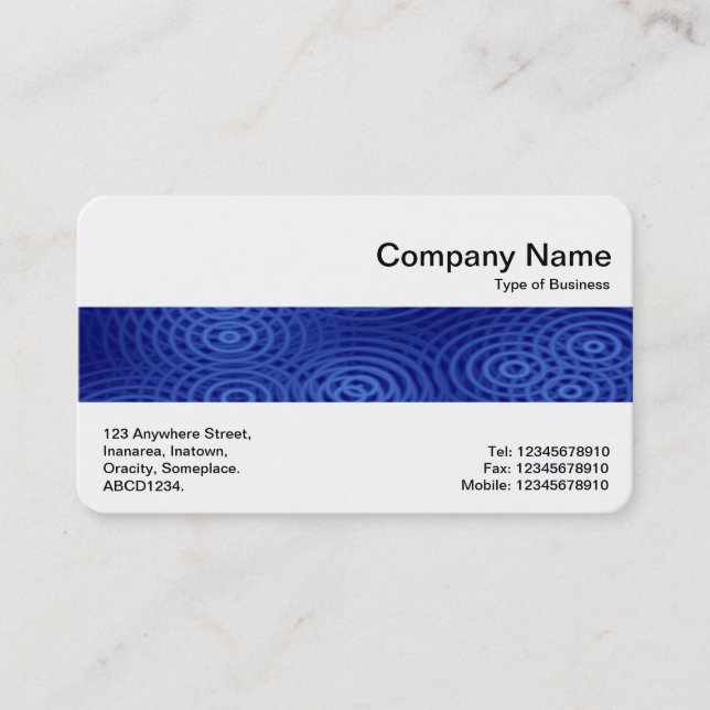 Middle Band - Electric Rain Blue Business Card (Front)