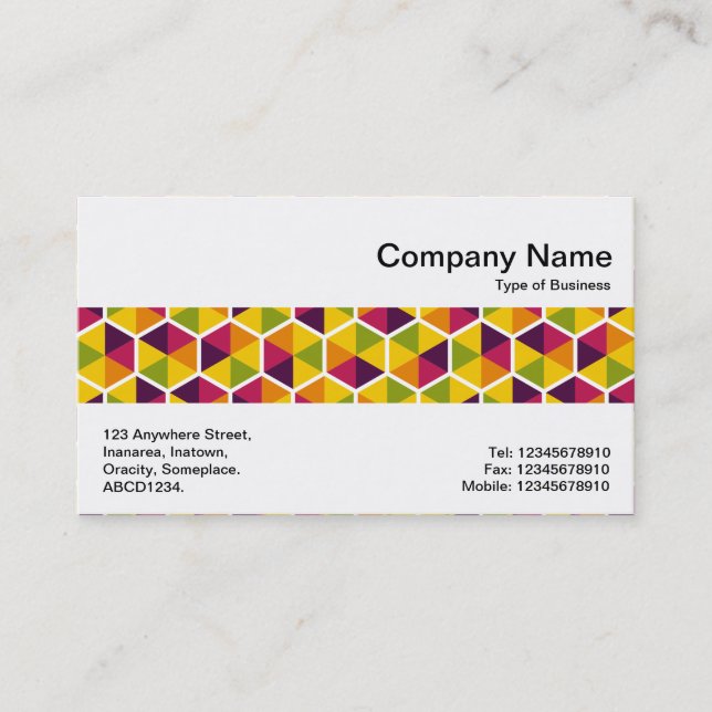 Middle Band - Hexagonal Pattern 01 Business Card (Front)