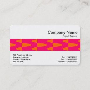Middle Band - Hot Pink And Orange Pattern Business Card