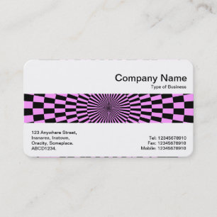 Middle Band - Op Art Light Violet and Black Business Card