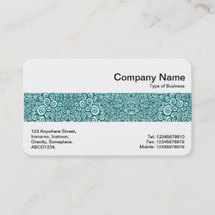 Middle Band - Spirals Abstract - Moss Green Business Card
