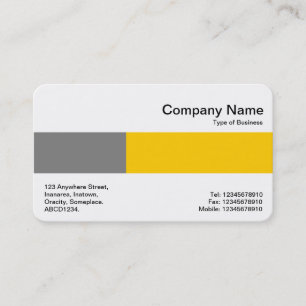 Middle Band - Two Tones - Grey and Amber Business Card