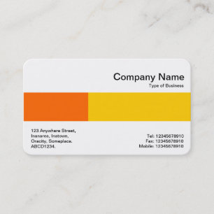 Middle Band - Two Tones - Orange and Amber Business Card