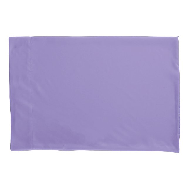 Middle Blue Purple Plain Solid Simple Colour Pillowcase (Front)