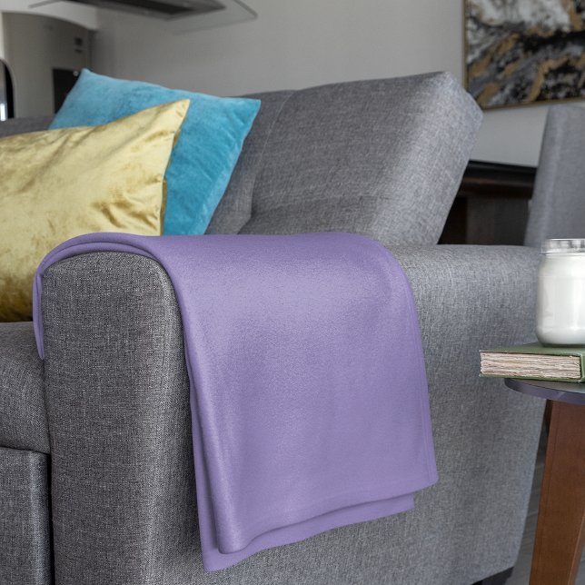 Middle Blue Purple Solid Plain Colour Fleece Blanket (Creator Uploaded)