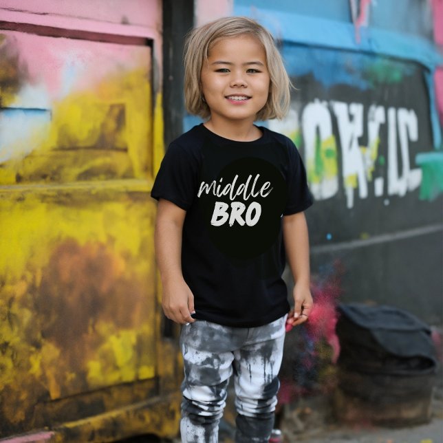 MIDDLE BRO baby brother announcement, sibling gift Toddler T-Shirt (Creator Uploaded)