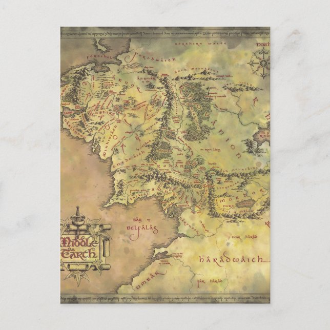 MIDDLE EARTH™ #2 Map Postcard (Front)