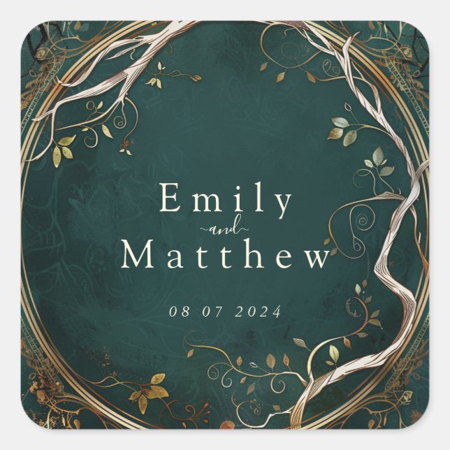 Middle-earth Majesty Wedding Square Sticker (Front)