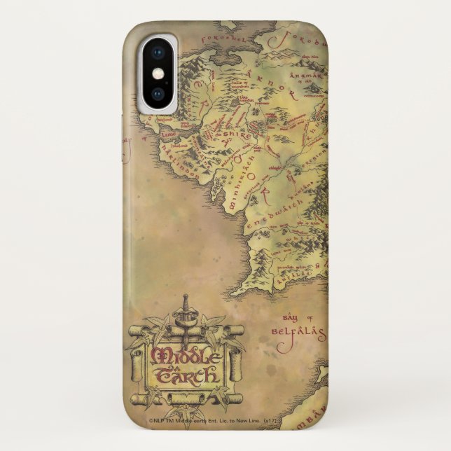 MIDDLE EARTH™ Map Case-Mate iPhone Case (Back)