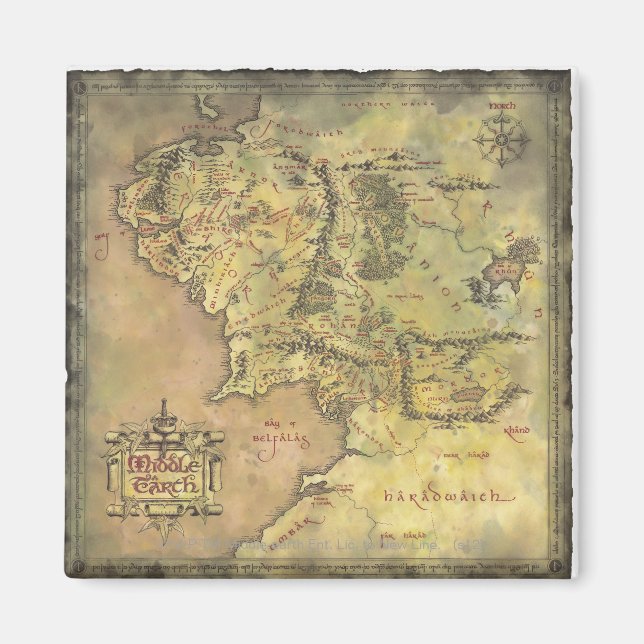 MIDDLE EARTH™ Map Magnet (Front)