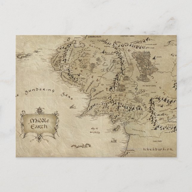 MIDDLE-EARTH™ Map Postcard (Front)