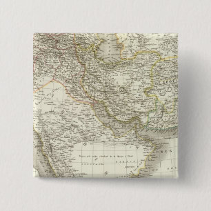 Middle East Atlas Map 2 15 Cm Square Badge