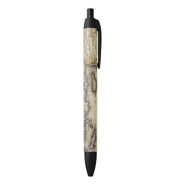 Middle East Atlas Map Black Ink Pen (Bottom (Vertical))