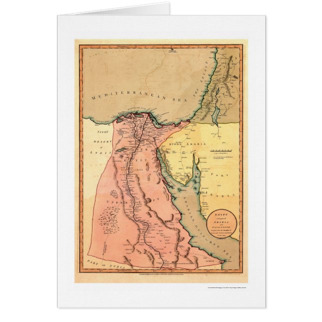 Middle East Egypt Map - 1800 (Front)
